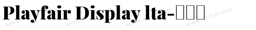 Playfair Display lta字体转换